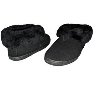 Bearpaw Traditional 402 Women's Slipper Booties, Size 7, Black, Like New